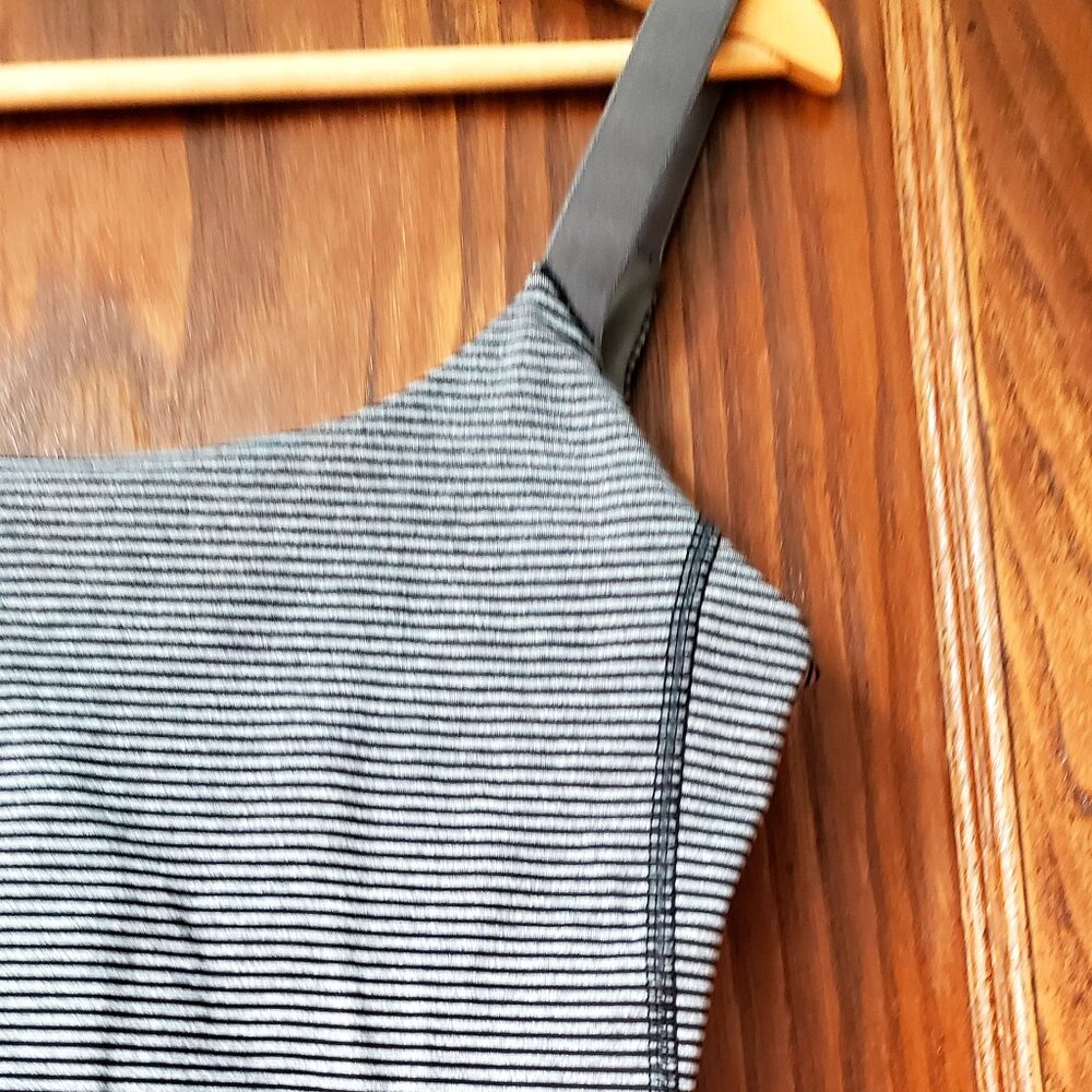 Black and Grey stripe lulu lemon tank top size 8